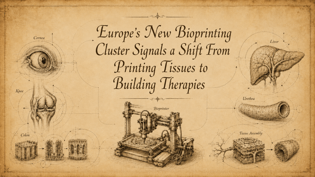 Europe’s New Bioprinting Cluster Signals a Shift From Printing Tissues to Building Therapies